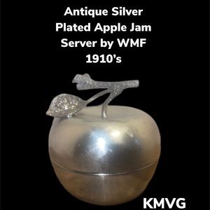 Antique Silver Plated Apple Jam/Preserves Server Manufactured by WMF 1910’s